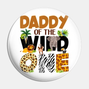 Daddy Of The Birthday Wild One Dad And Mom Boy Family Pin