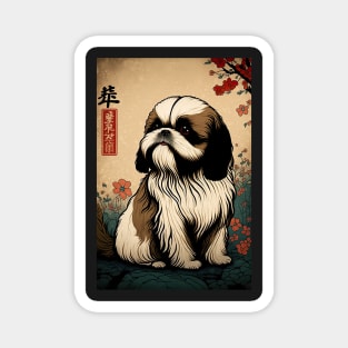 Super Cute Shih Tzu Portrait - Japanese style Magnet