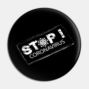 corona virus stop Pin