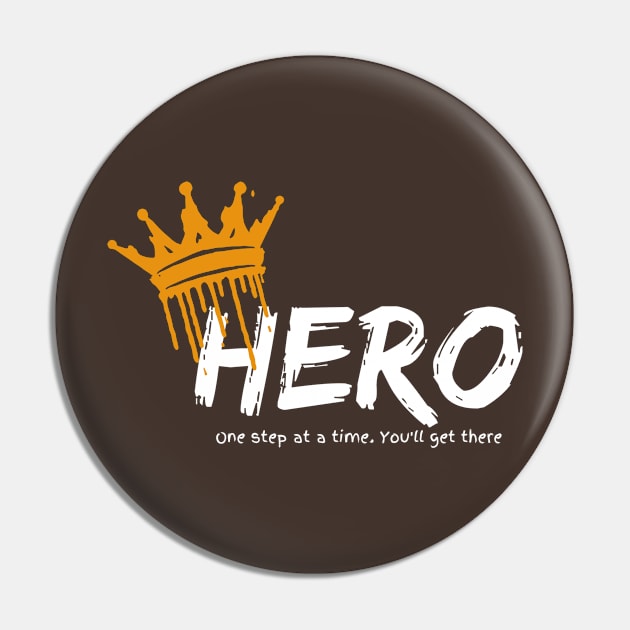 Epic Hero: A Design Journey into Legendary Valor Pin by Teeeshirt