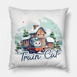 Train cat Pillow