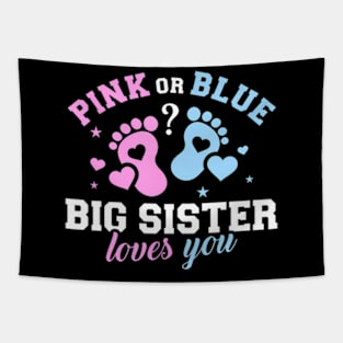 Gender Reveal Big Sister Family Tapestry