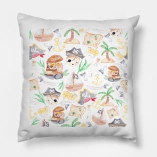 Watercolor Pirates | Pattern Pillow