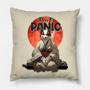 Don't Panic dog Pillow