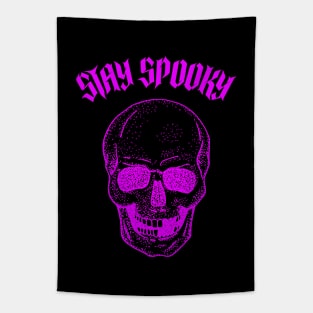 Purple Skull - Stay Spooky! Tapestry