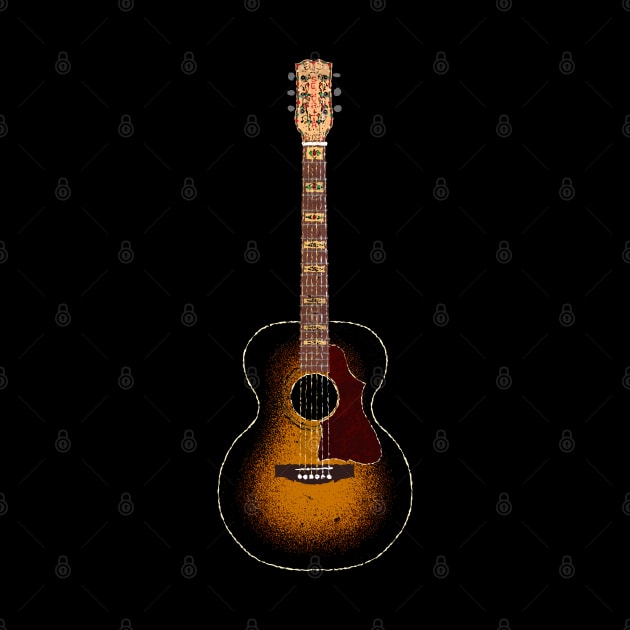 John Fahey Bacon & Day Sunburst Acoustic Guitar by Daniel Cash Guitar