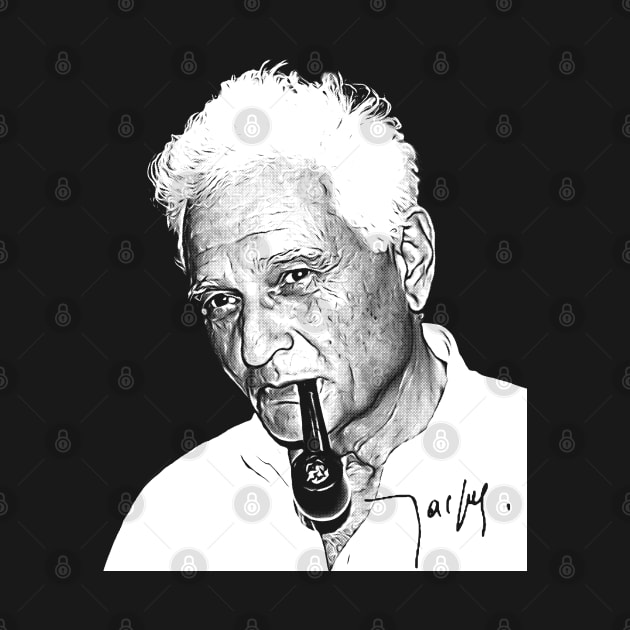Jacques Derrida / Philosopher Fan Art Design by DankFutura