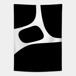 Monochrome Abstract Shapes Art Tapestry