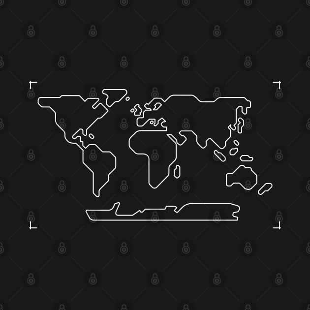 World Map by lime line