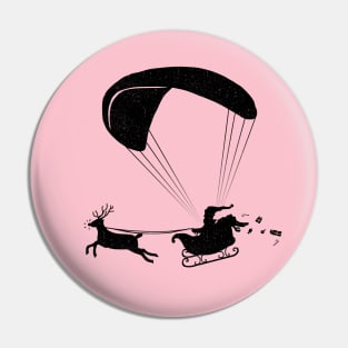 Happy Holidays - Paragliding Santa - Textless Pin