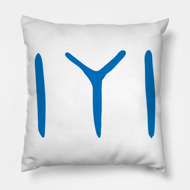 Blue Kayi Tribe Flag Symbol from Dirilis/Resurrection Ertugrul Pillow by TerrificTees