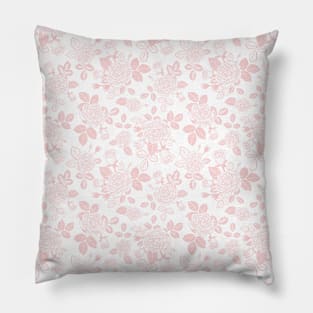 Roses Bouquet Background Texture Pillow