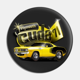 Plymouth Cartoon Cuda 1971 Pin