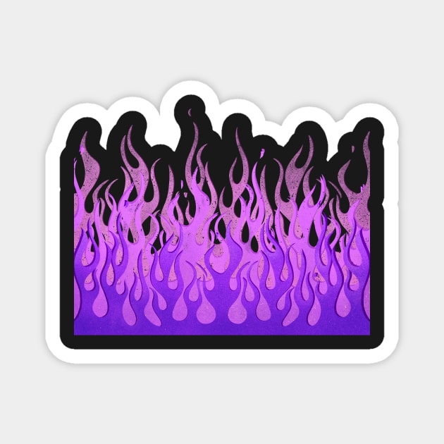 Purple Flames Magnet by alightedsylph