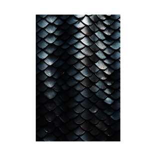 Black Dragonscale Pattern - Dragonskin Texture T-Shirt