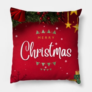 Merry Christmas - Red Christmas Pillow