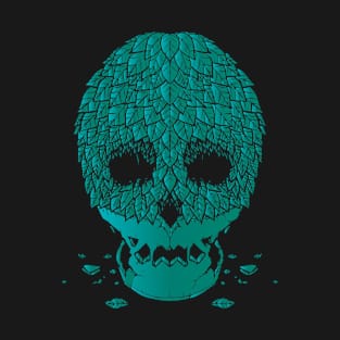 Leaf Skull (Aquamarine) T-Shirt