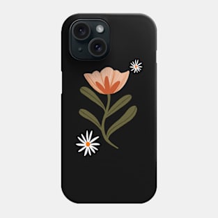 Hand drawn lovely aesthetic flowers Phone Case