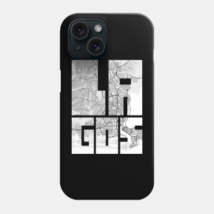 Lagos, Nigeria City Map Typography - Light Phone Case