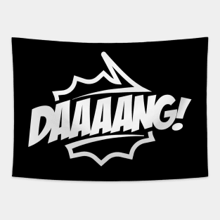 Daaang - Talking Shirt (White on Black) Tapestry