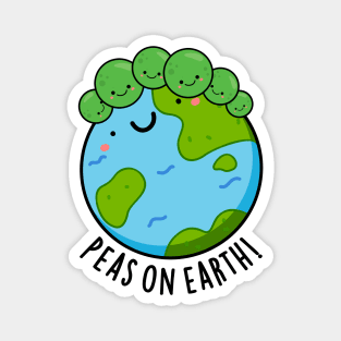 Peas On Earth Cute Veggie Peace Pun Magnet