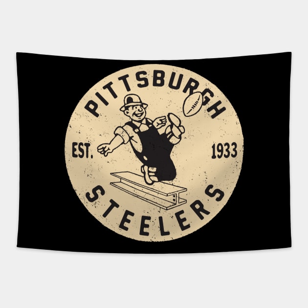 Vintage Pittsburgh Steelers 2 by Buck Tee Tapestry by Buck Tee