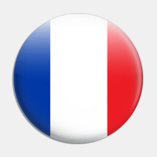 Cool Retro French Style Flag Emblem Pin