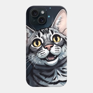 Happy Smiling Egyptian Mau Cat Portrait Phone Case