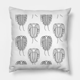 Line Drawing Trilobite Illustration Pattern Pillow