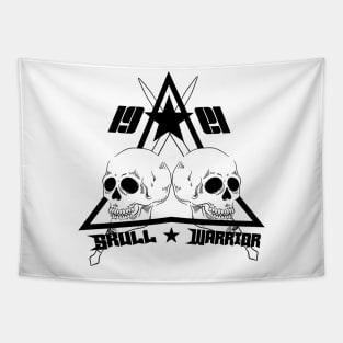 Skull warrior skeleton design Tapestry