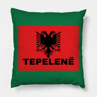 Tepelenë City in Albanian Flag Pillow