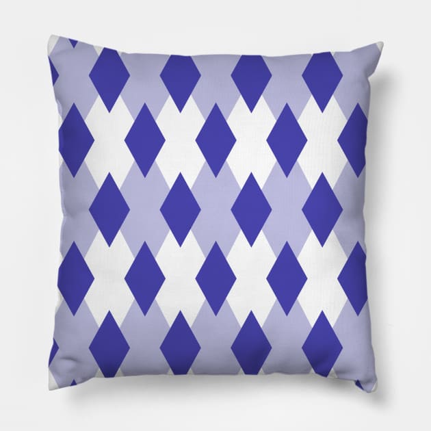 Argyle Plaid Pattern_4A46B0 Pillow by pASob