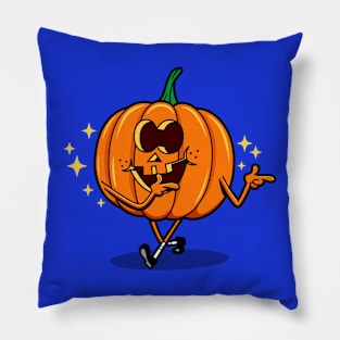 Cute Funny Pumpkin Autumn Halloween Tv Cartoon Parody Pillow