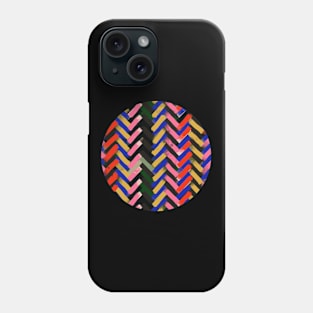 Modern abstract geometric chevron texture Phone Case