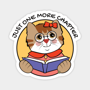 Book Lovers Cat One More Chapter Magnet