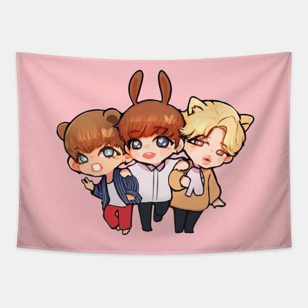 Maknae Line Tapestry by Yibi