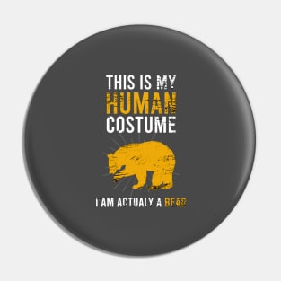 this is my human costume im actually a bear Pin