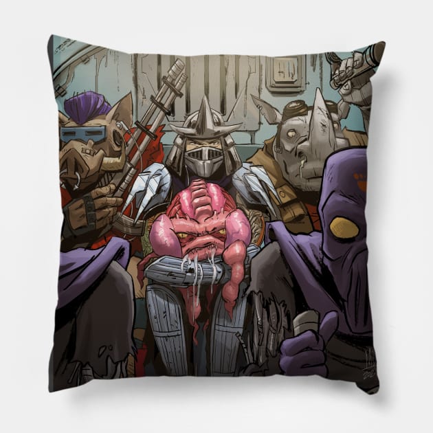 TMNT Shredder and Krang Pillow by markodjeska