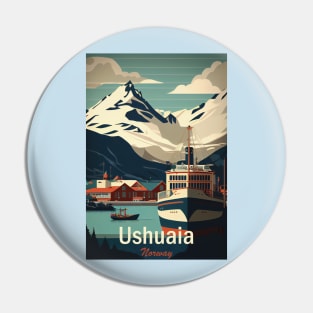 Ushuaia, Norway, travel poster Pin