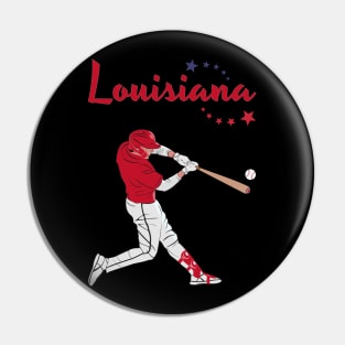 Louisiana USA Baseball Pin