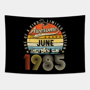 Awesome Since June 1985 Vintage 38th Birthday Tapestry