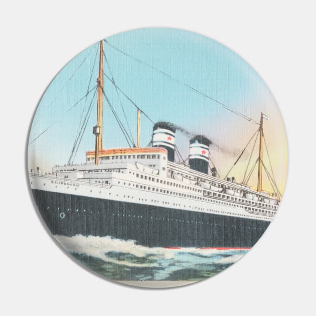 Clyde-Mallory Liners postcard Pin by WAITE-SMITH VINTAGE ART