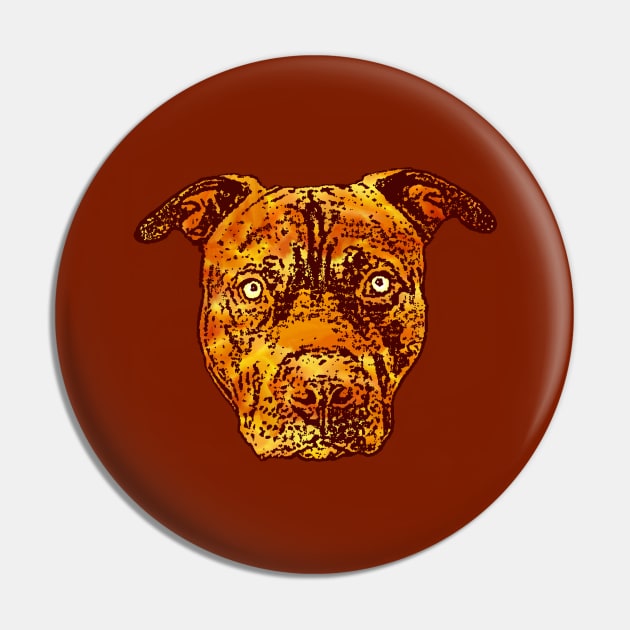 Fire Lava Pit Bull Pin by childofthecorn