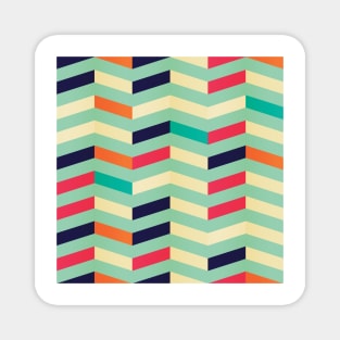 Retro Geometric Lines Magnet