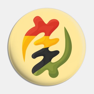 Gye Nyame symbol made in Pan African colors Pin