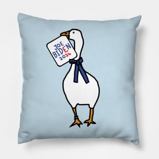 White Goose with Joe Biden 2024 Sign Pillow