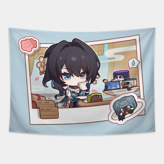 Honkai Star Rail Chibi Ruan Mei Leisure Tapestry by HoyoStan