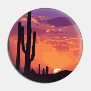 The Arid Cactus I Cowboy Ranch Dessert Pin