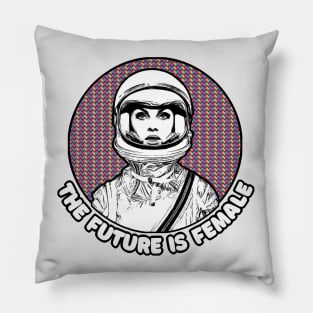 The Future Is Female - Astronaut Graphic Design Gift Pillow