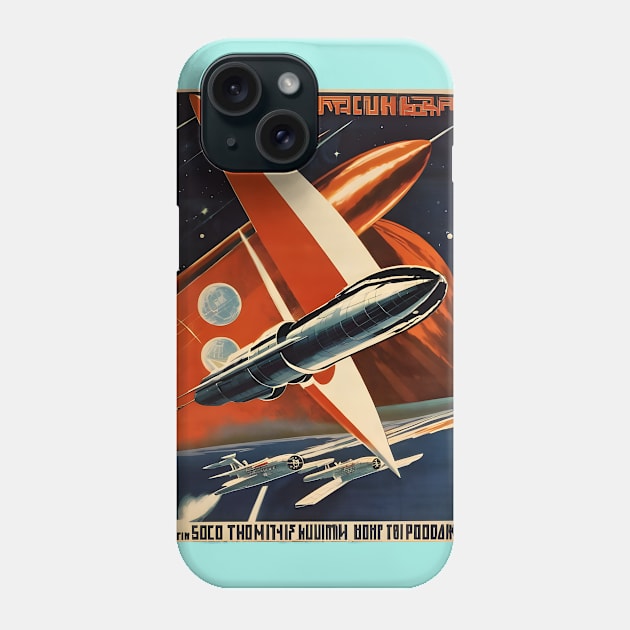 Soviet union space program poster Phone Case by Spaceboyishere